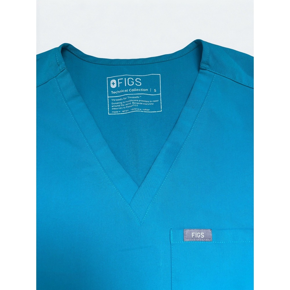Figs Womens Scrub Set Teal Catarina Vneck Sm Zamora Jogger 2.0 S/Petite Limited - Picture 3 of 16